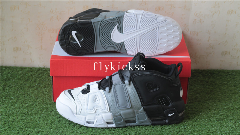 Nike Air More Uptempo Tri Color Black Grey White